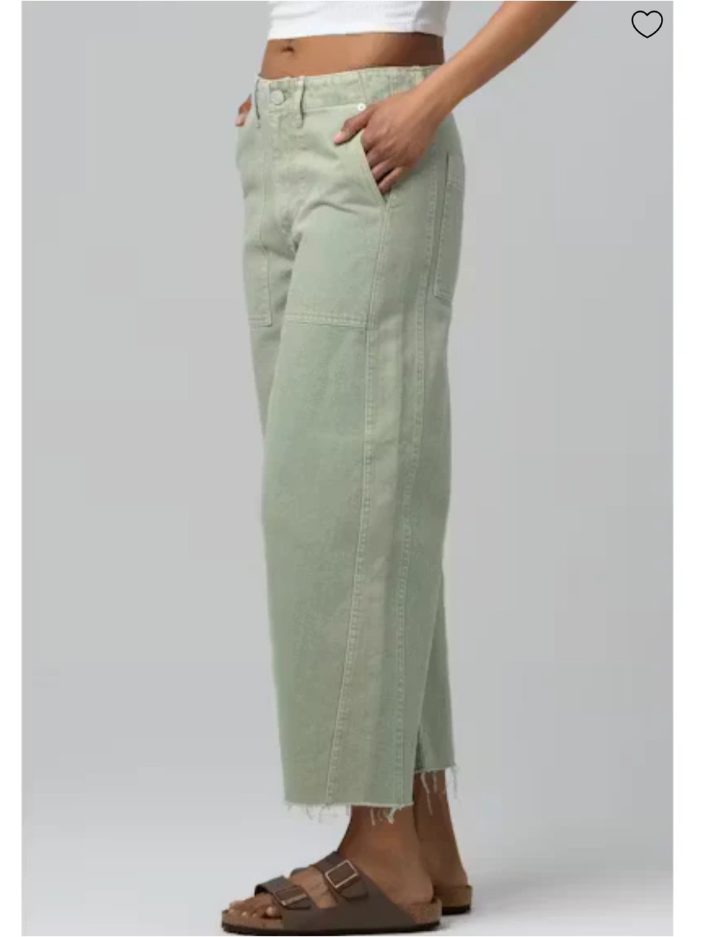 Blank NYC Barrel Leg High Rise Jeans in Pistachio Tone - Picture 3 of 13
